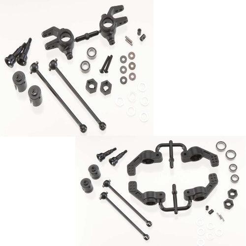Tekno RC M6 Front & Rear Driveshafts & Steering Block Set Stampede/Slash 4x4 - PowerHobby