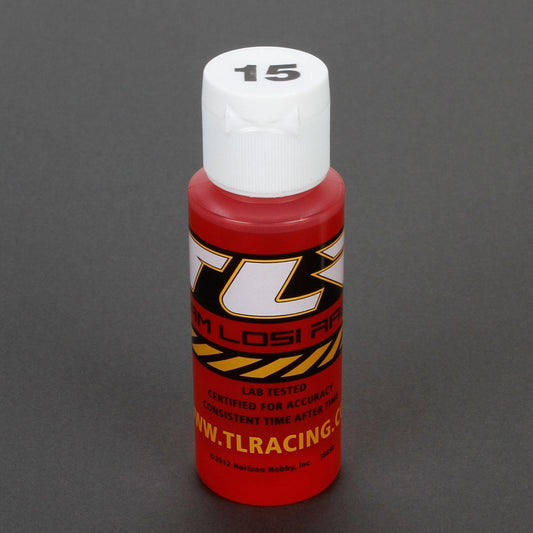 Team Losi Racing TLR74000 Silicone Shock Oil 15wt 2oz - PowerHobby