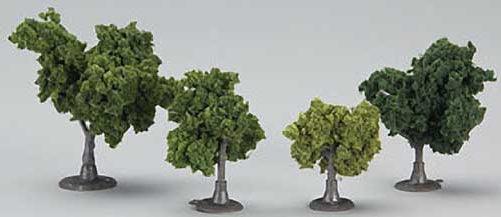 Woodland Scenics TR1570 N/HO Mixed Green Deciduous Trees 3/4-2" (38) Train Scenery - PowerHobby
