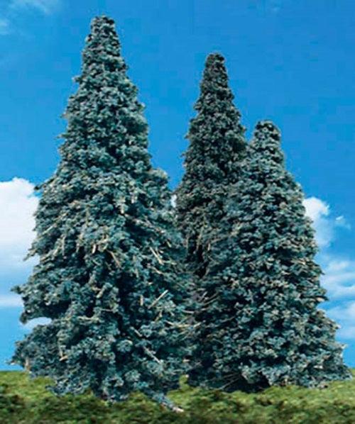 Woodland Scenics TR3566 N/HO Blue Needle Trees 2"-3.5" (5) Train Scenery - PowerHobby