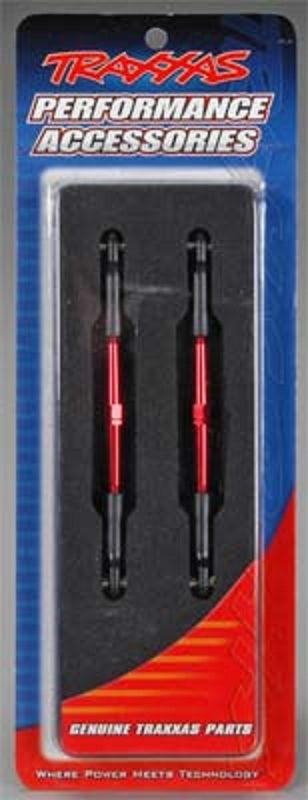 Traxxas 2336X 61mm Aluminum Toe Link Turnbuckle Set (2) Red Stampede - PowerHobby