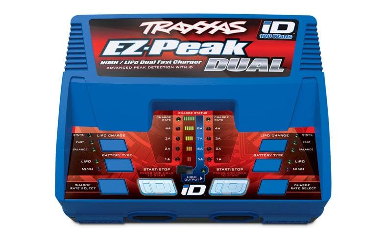 Traxxas 2972 EZ-Peak Plus 8A NiMH / LiPo Dual Battery Charger w/ iD - PowerHobby