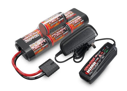 Traxxas 2984 NiMH 7-Cell 3000mAh Hump w/iD Connector w Charger COMBO - PowerHobby