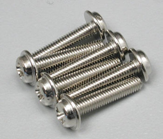 Traxxas 3187 3x15mm Washerhead Screws (6) Rustler Stampede - PowerHobby