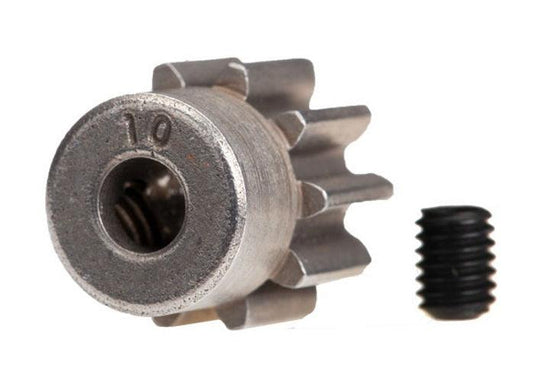 Traxxas 6746 Gear 10-T Pinion (32-p) (Steel)/Set Screw Rustler 4X4 TRX-4 TRX-6 - PowerHobby