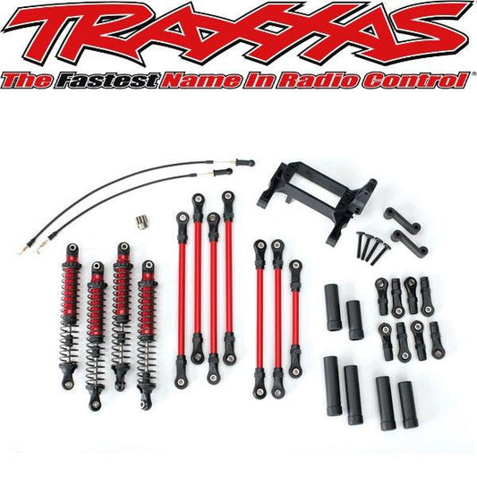 Traxxas 8140R TRX-4 Long Arm Lift Kit Complete Red - PowerHobby