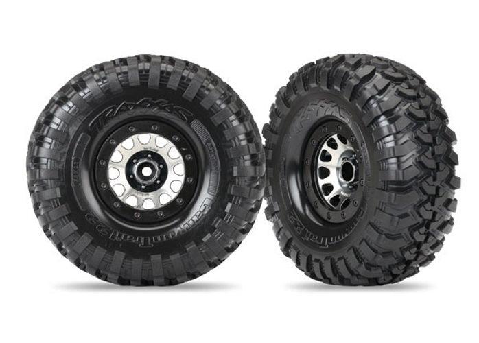 Traxxas Tires/Wheels Assembled (Method 105 black chrome beadlock wheels) TRX-4 - PowerHobby