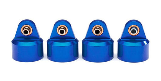 Traxxas 8964X Shock Caps Aluminum (Blue-Anodized) GT-Maxx Shocks (4) Maxx - PowerHobby