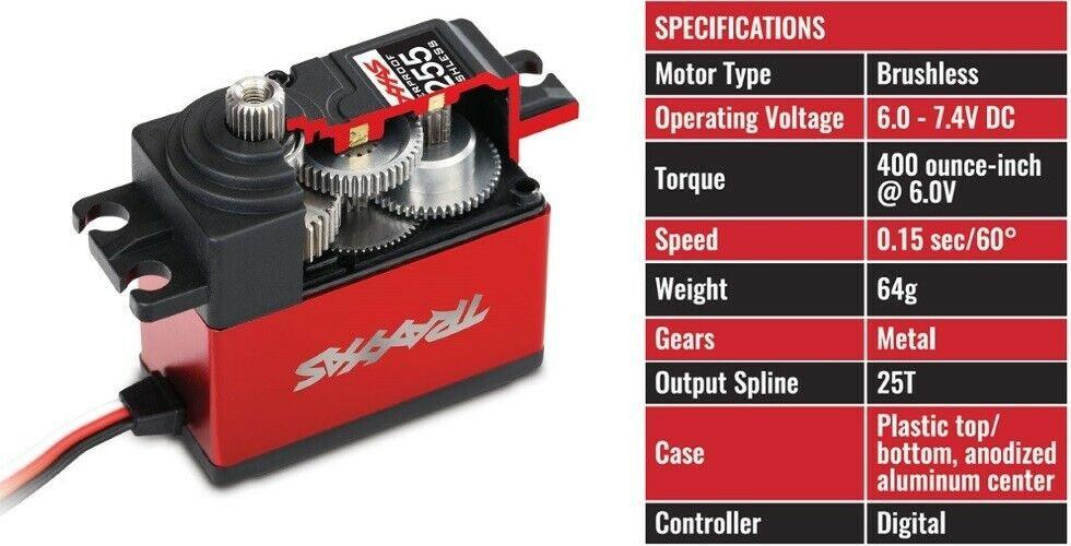 Traxxas 2255 + 2262 + 8247X Digital High Torque 400 Servo PLUS BEC COMBO : TRX-4 - PowerHobby