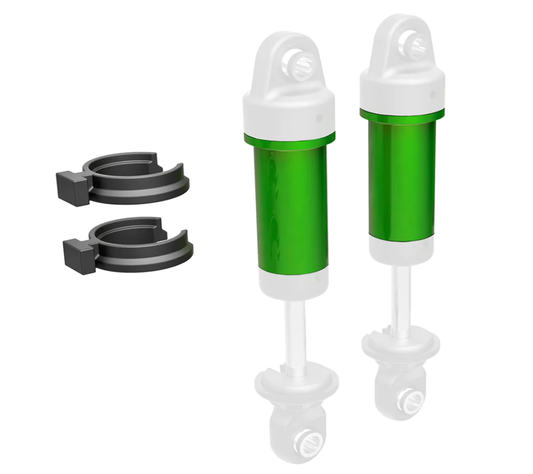 Traxxas 9763-GRN TRX-4M Gray Aluminum GTM Shock Body TRX-4M (2) Green - PowerHobby