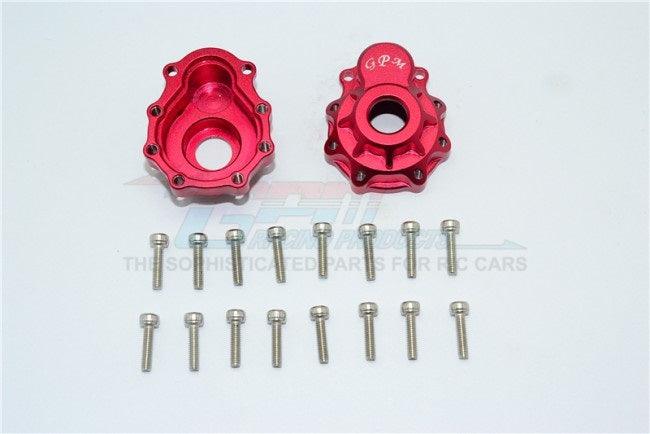 GPM ALUMINUM OUTER PORTAL DRIVE HOUSING FRONT OR REAR TRAXXAS TRX-4 / TRX-6 RED - PowerHobby