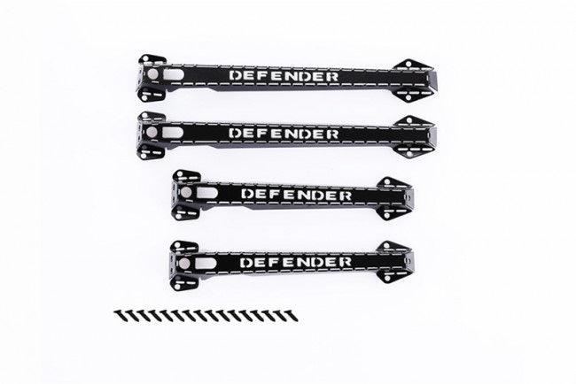 GPM RC CAR STAINLESS STEEL DOOR HANDLE TRAXXAS TRX-4 DEFENDER BLACK - PowerHobby