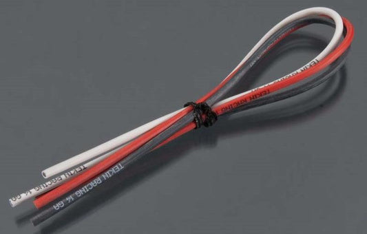 Tekin TT3031 14awg Silcone Power Wire 12" (3pieces) Red/Black/White - PowerHobby