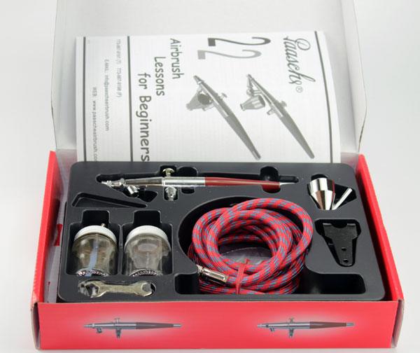 Paasche VL SET Double Dual-Action Siphon Feed Airbrush Kit Hobby Cake VL-SET - PowerHobby