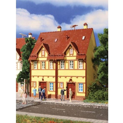 Vollmer 3844 HO Scale Semi-Detached Stucco House Pack (2) Scenery Structure - PowerHobby