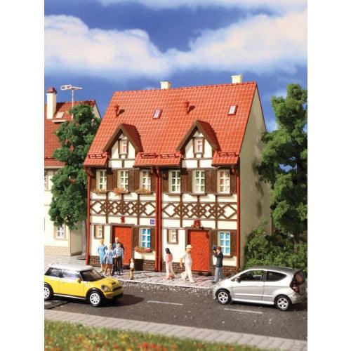 Vollmer 3847 HO Scale Semi-Detached Timber House Pack (2) Scenery Structure - PowerHobby
