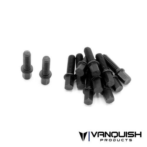 Vanquish VPS01705 Scale Black SLW Hub Screw Kit Long - PowerHobby