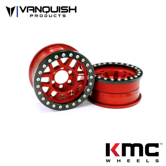 Vanuqish VPS07744 KMC 1.9 XD229 Machete V2 Red Anodized Wheels (2) - PowerHobby
