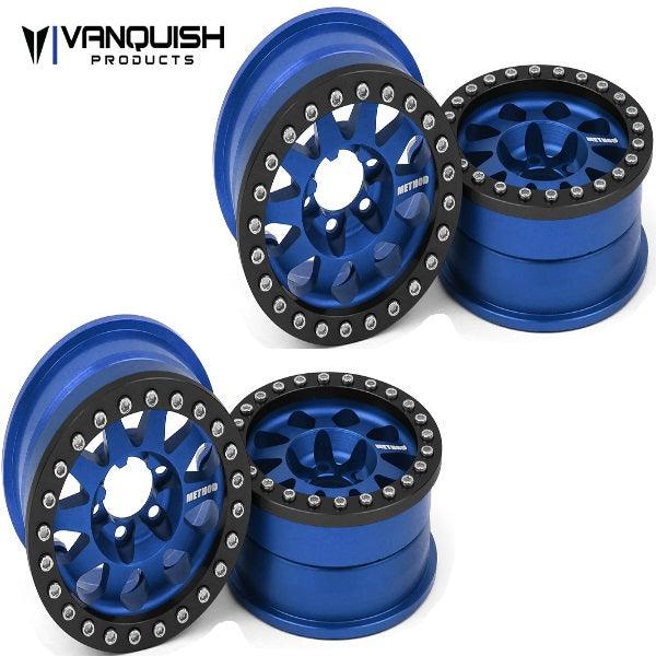 Vanquish  VPS07760 Method 1.9" Race Wheel 101 Blue Anodized V2 (4) - PowerHobby