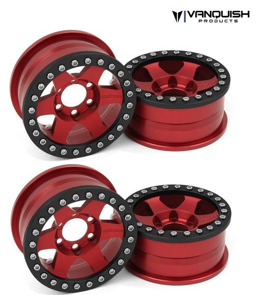Vanquish VPS07766 Method 1.9 Race Wheels 310 Red Anodized (4) Rock Crawler - PowerHobby