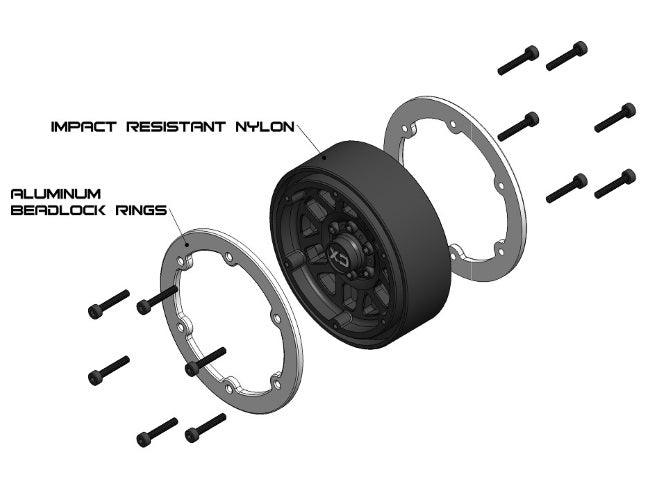 Vanquish IRC00253 Incision 1.9 Kmc XD229 Machete Black Plastic Beedlock Wheel - PowerHobby