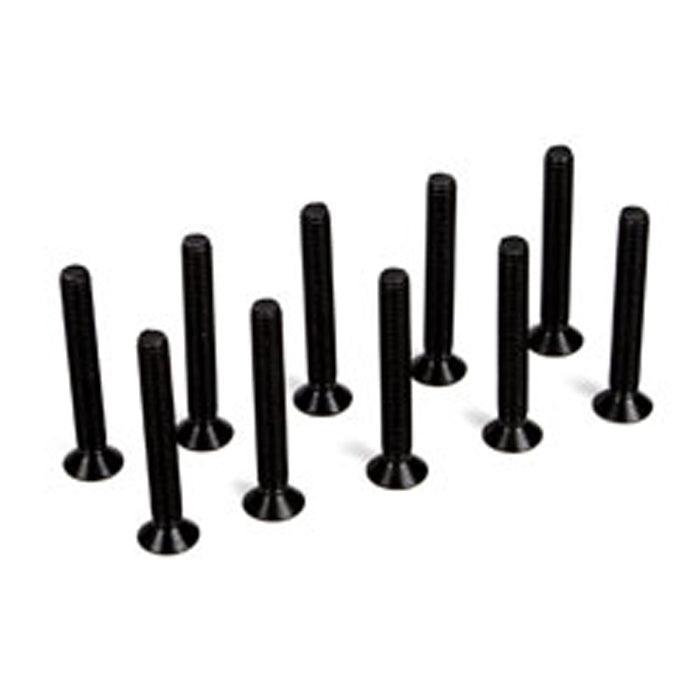 Vaterra VTR235193 M4 x 30mm Flat Head Full Thread Screw (10) - PowerHobby