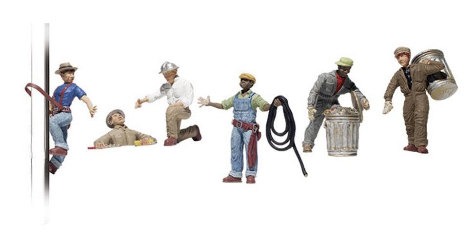 Woodland Scenics A1826 HO Scale City Workers (8 pieces) - PowerHobby