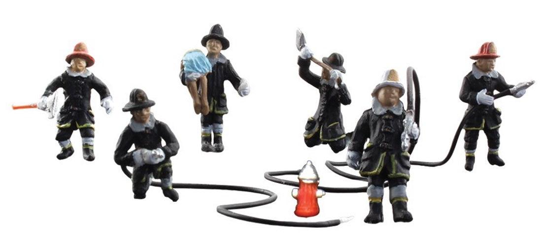 Woodland Scenics A1961 HO Scale Rescue Firefighters (6) - PowerHobby