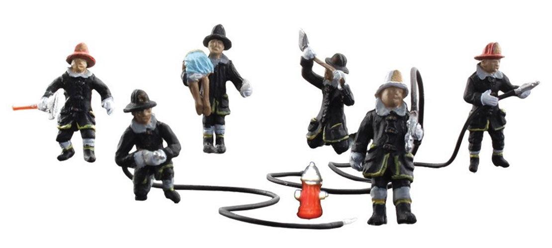 Woodland Scenics A1961 HO Scale Rescue Firefighters (6) - PowerHobby