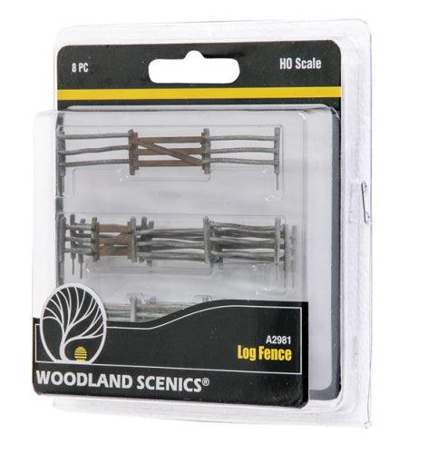 Woodland Scenics A2981 HO Scale Log Fence - PowerHobby