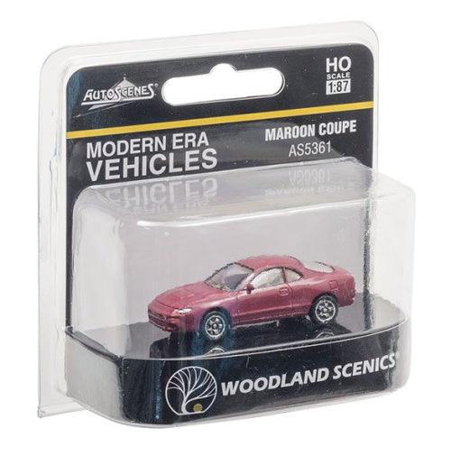 Woodland Scenics AS5361 HO Scale Maroon Coupe - PowerHobby