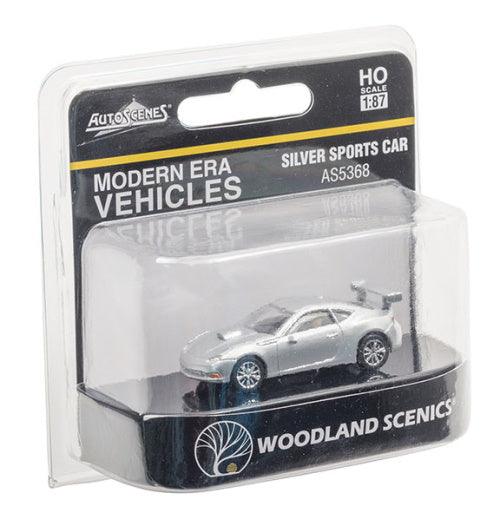Woodland Scenics AS5368 HO Scale Silver Sports Car - PowerHobby