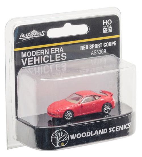 Woodland Scenics AS5369 HO Scale Red Sport Coupe - PowerHobby