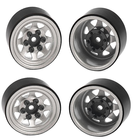 RC4WD RC4ZW0345 Stamped Steel 1.0" Stock Beadlock Wheels (Plain) - PowerHobby