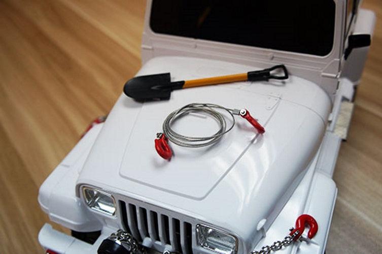 Yeah Racing YA-0373 1/10 RC Rock Crawler Accessories Steel Wire Rope w/Hook - PowerHobby