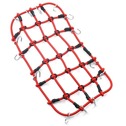 Yeah Racing 1/10 RC Crawler Scale Accessory Luggage Net 200mm x 110mm Red - PowerHobby