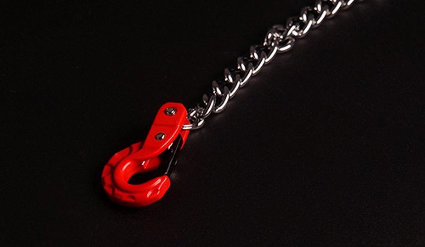 Yeah Racing YA-0573RD Scale Spring Loaded Metal Hook Red 1/10 Rock Crawler - PowerHobby