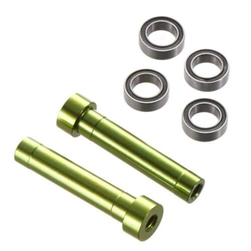 ST Racing Concepts STA31122PG Aluminum Steering Posts w/Bearings (Green) - PowerHobby