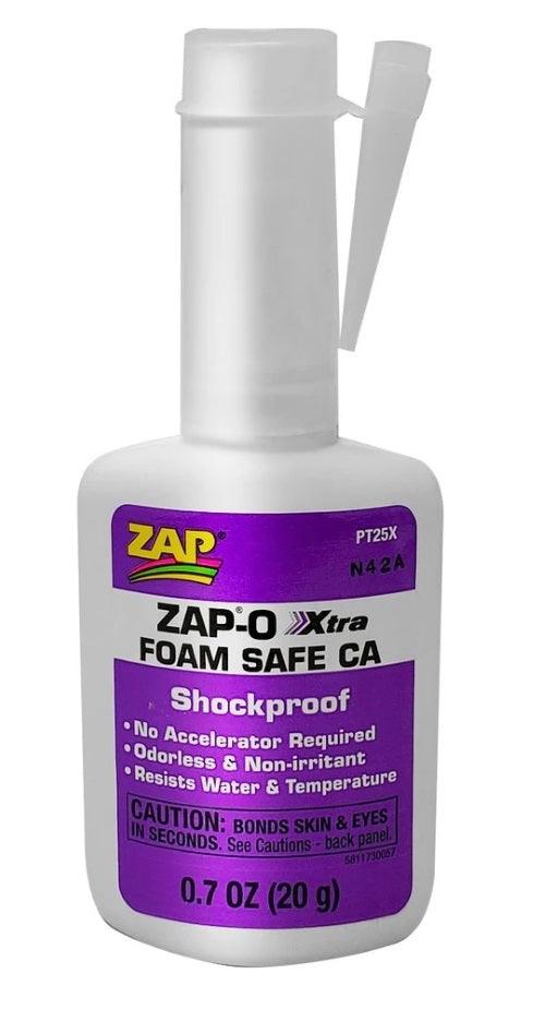 ZAP PT25X O Xtra Foam Safe CA 20-gram Bottle - PowerHobby